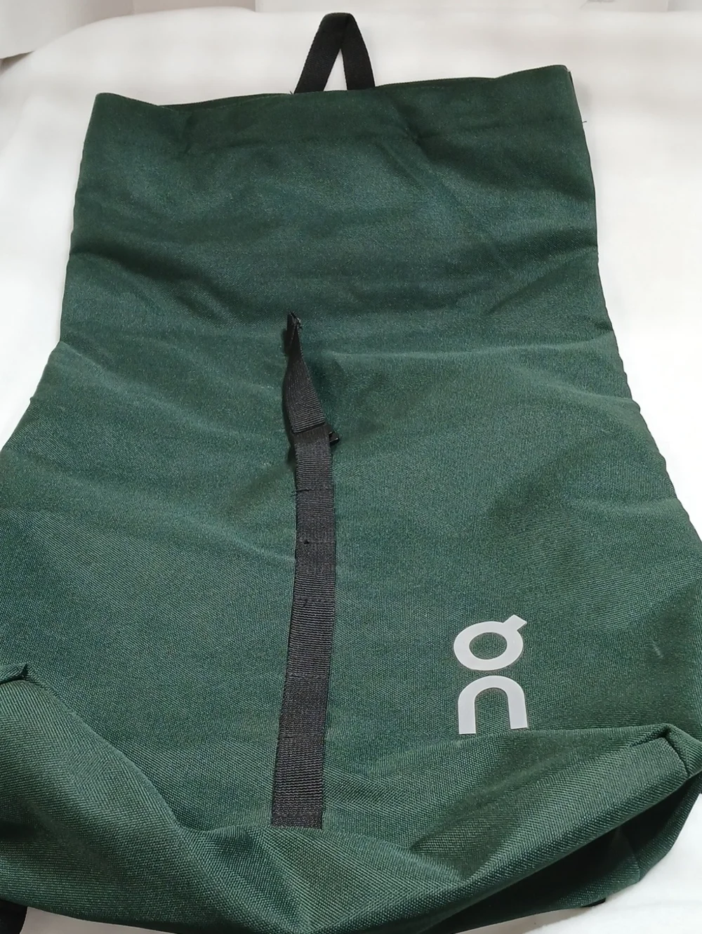 On Running Forest Green Roll-Top Backpack. Unisex